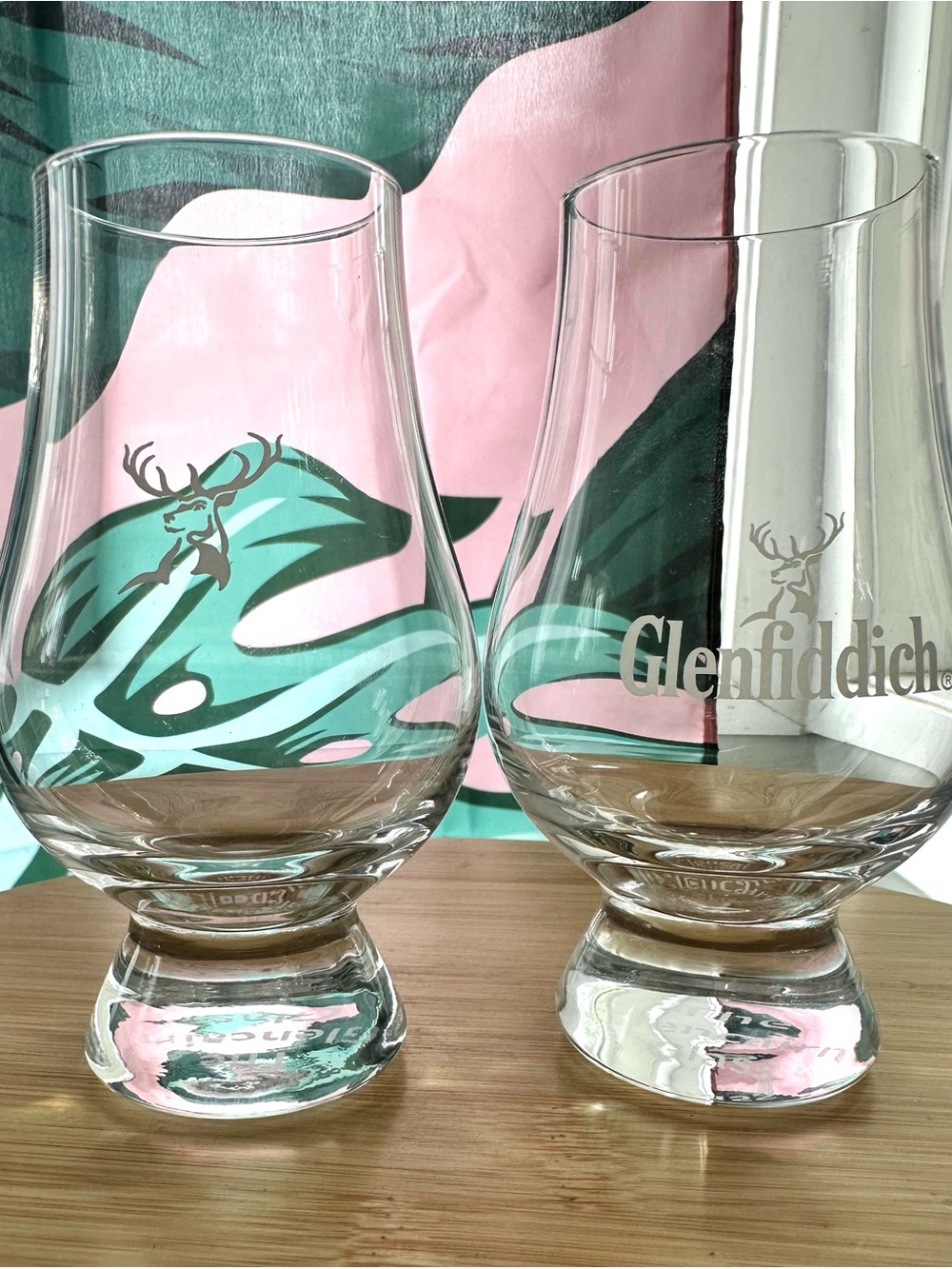 Pair of Glenfiddich Branded Whisky Tasting Glasses - The Glencairn Glass